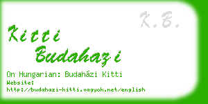 kitti budahazi business card